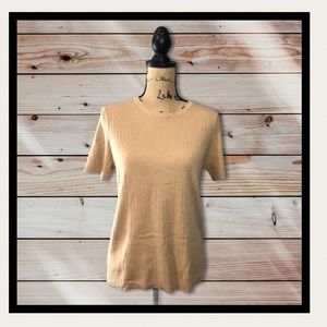 Tan Short Sleeve Sweater